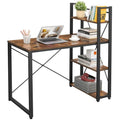 Mazuza - Bureau - Computertafel met planken - Thuiskantoor -